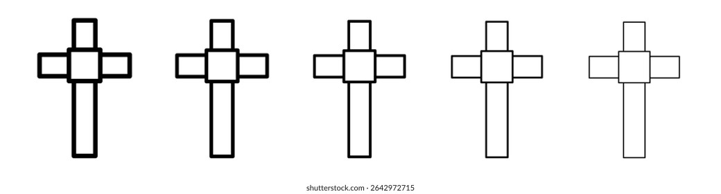 Christian Cross icon Flat design on isolated background