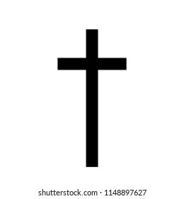 Christian Cross icon Latin Cross icon on background vector illustration

