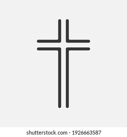 Christian Cross icon logo app, UI. Vector illustration. Eps 10.