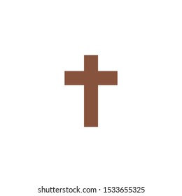 Christian Cross Icon On A White Background