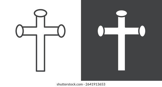 christian cross icon symbol illustration logo