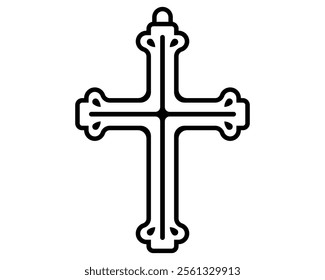 Christian cross icon. Symbol of Jesus Christ.