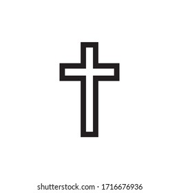 Christian Cross Icon In Trendy  Design Vector Eps 10