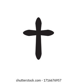 Christian Cross Icon In Trendy  Design Vector Eps 10