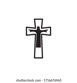 Christian Cross Icon In Trendy  Design Vector Eps 10