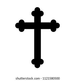 christian cross icon vector
