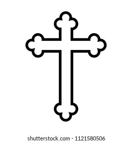 Christian Cross Icon Vector Stock Vector (Royalty Free) 1121580506 ...