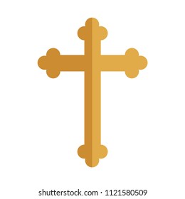 christian cross icon vector