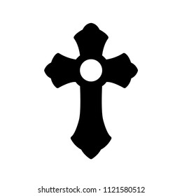 christian cross icon vector