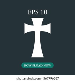 Christian cross icon vector