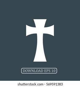 Christian cross icon vector