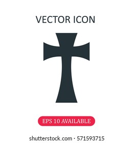 Christian cross icon vector
