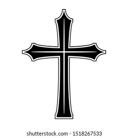 Christian Cross Icon Vector Design Stock Vector (Royalty Free ...