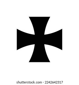 christian cross icon vector design template in white background