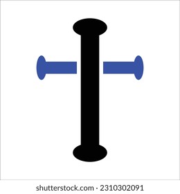 Christian Cross Icon , Vector Graphics