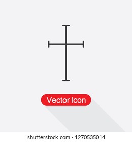 Christian Cross Icon Vector Illustration Eps10
