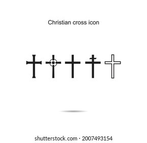 Christian Cross Icon Vektorgrafik auf Hintergrund
