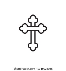 Christian Cross icon in vector. Logotype