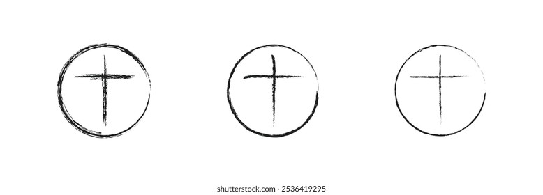 Christian Cross icon vector set collection for web and graphic. Cross icon. 