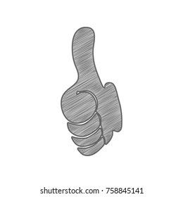 Christian cross icon. Vector. Shaded gray icon on white background. Isolated.