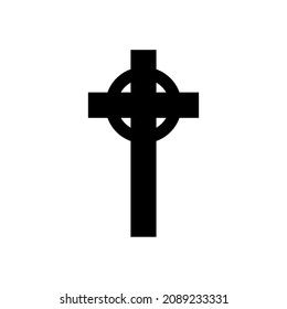 Christian Cross Icons on White Background Vector illustration. Cross symbol of crucifixion and faith.
