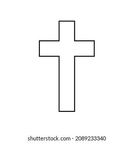 Christian Cross Icons on White Background Vector illustration. Cross symbol of crucifixion and faith.