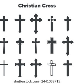 Christian cross illustration vector design