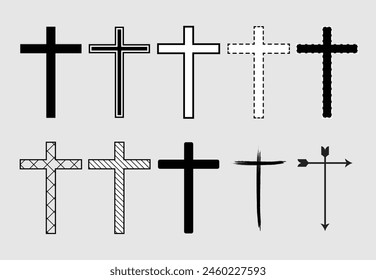 Christian Cross image vector illustration