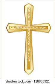 Christian Cross isolated on the white background