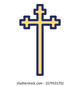 
Christian cross Isolated Vector icon which can easily modify or edit
