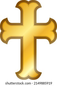 Christian cross isolated vector illustration.