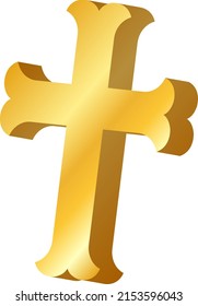 Christian Cross Isolated Vector Illustration Stock Vector (Royalty Free ...