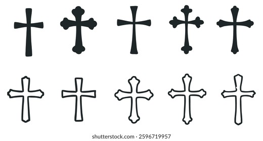 christian cross. jesus cross vector