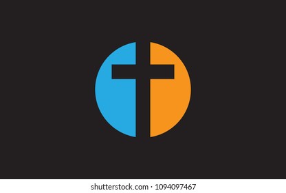 Christian Cross Logo Design, Vector Template