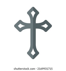 christian cross Logo Icon vector illustration flat Clipart
