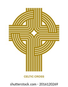 Christian Cross Modern Linear Style Vector Stock Vector (Royalty Free ...