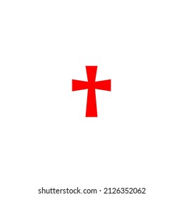 Christian cross on a white background