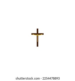 Christian cross on a white background