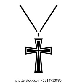 Christian cross on white background