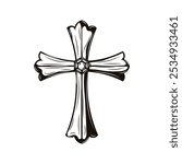 Christian Cross Ornament - 09