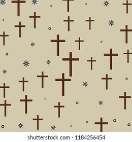 Christian cross pattern background