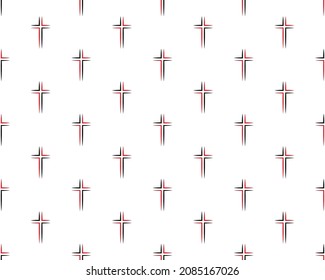 Christian cross pattern. Simple illustration of christian cross vector pattern for web.