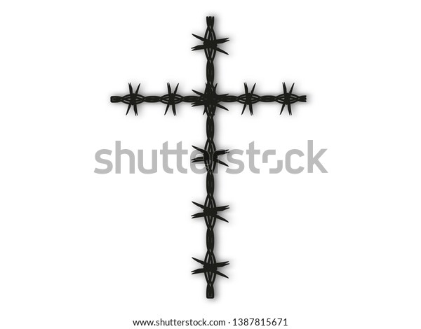 barbed wire cross