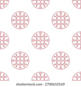 cruz cristã padrão sem emenda isolado no fundo transparente.