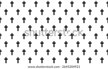 Christian cross seamless pattern on isolated background. Vector illustration