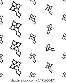 Ilustración de arte de vectores de patrones sin foco de cruz cristiana