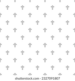 Christian cross seamless pattern. Vector illustration.