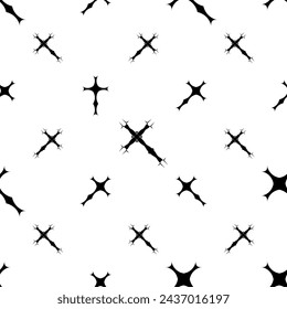 Christian Cross Seamless Pattern Vector Art Illustration