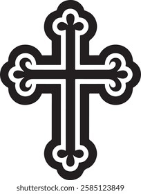  Christian Cross Silhouette Vector design