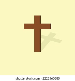 christian cross simple vector illustration 